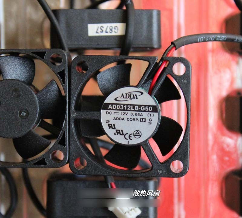 ADDA AD0312LB-G50 12V 0.06A 0.72W 2wires Cooling Fan ADDA AD0312LB-G50 12V 0.06A 0.72W 2wires Cooling Fan